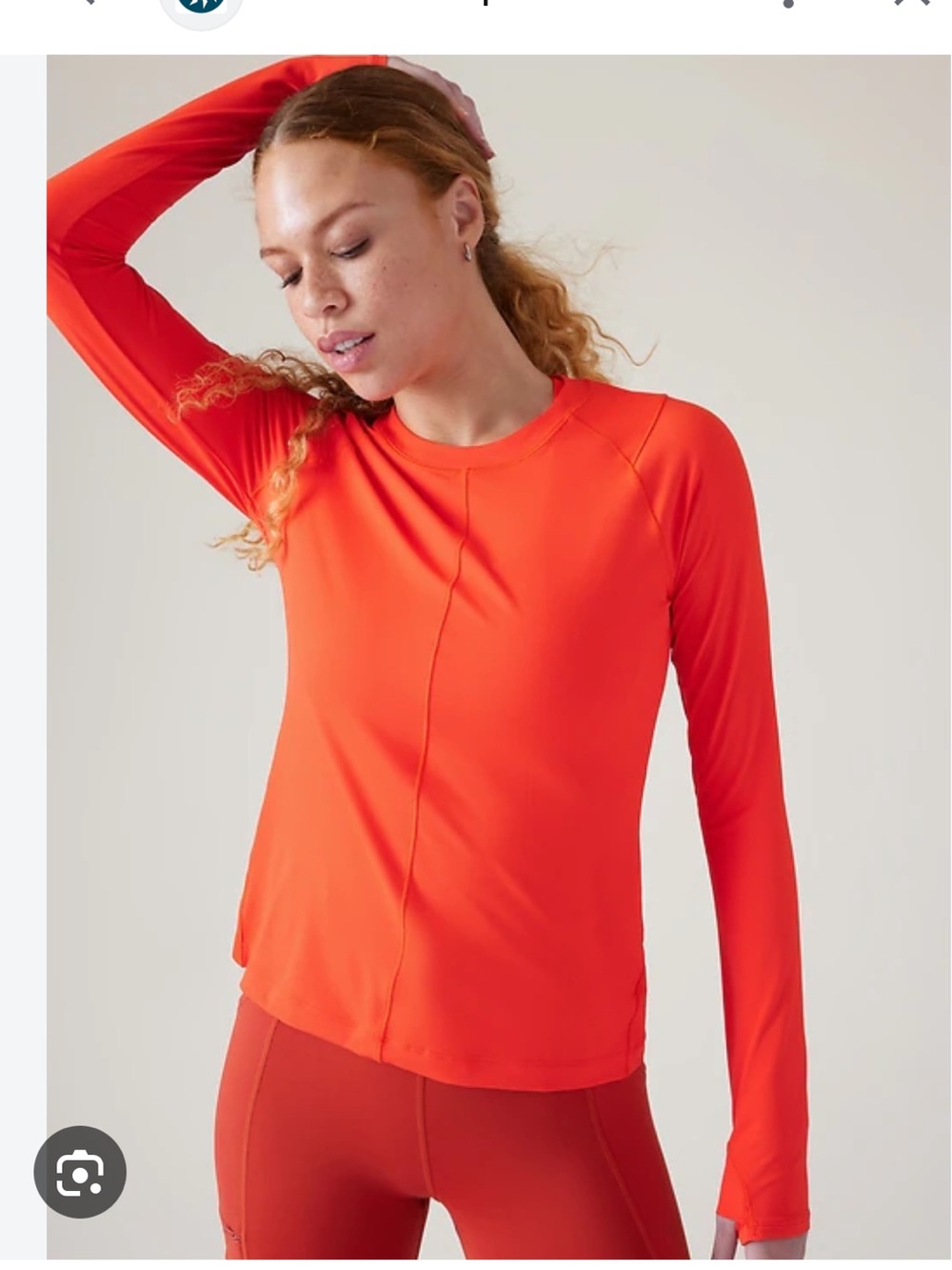 Athleta sunchaser long sleeve top medium activewear upf pocket performance